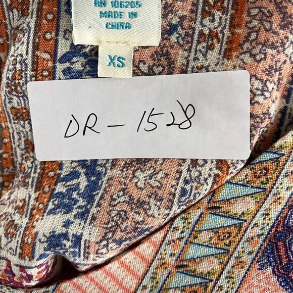 Sundance My Favorite Patchwork Dress XS Floral Paisley Rayon Boho DR-1528 - Picture 2 of 11